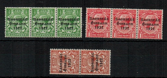 IRELAND - 1923 1/2d, 1d and 1 1/d