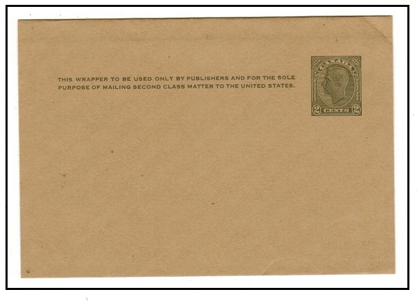 CANADA - 1951 2c olive green postal stationery wrapper unused.  H&G 36.