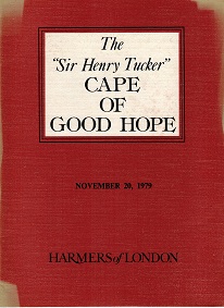 CAPE OF GOOD HOPE - Harmers auction catalogue