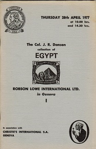 EGYPT - Robson Lowe auction catalogue