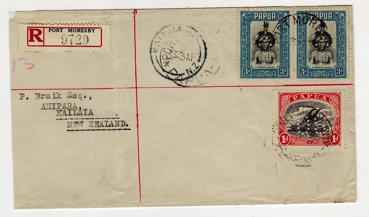 PAPUA - 1935 registered 1d 