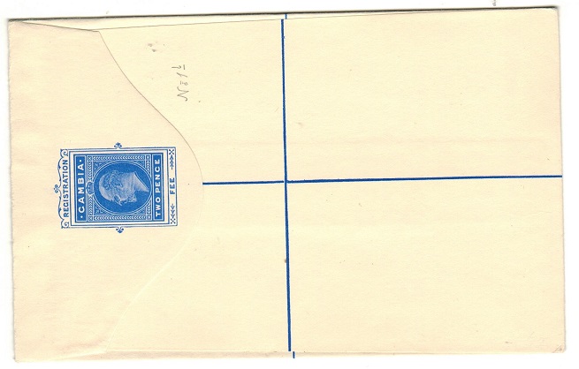 GAMBIA - 1902 2d ultramarine RPSE (size G) unused.  H&G 1a.