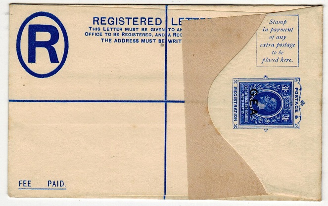 TANGANYIKA - 1917 31c blue RPSE overprinted 
