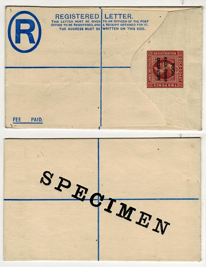 TOGO - 1917 2d+1d brown RPSE unused SPECIMEN.  H&G 1.