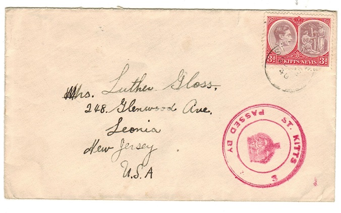 ST.KITTS - 1940 3d rate 