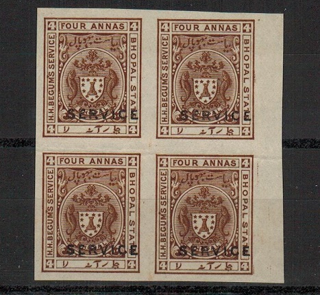 INDIA (Bhopal) - 1911 4a brown 