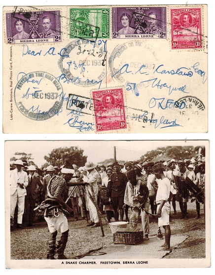 SIERRA LEONE - 1937 mixed franking 