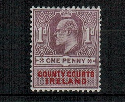 IRELAND - 1902 1d dull violet COUNTY COURTS/IRELAND adhesive mint.