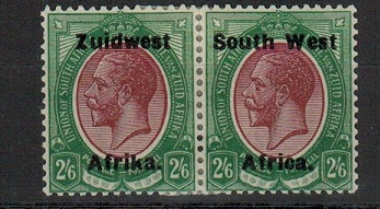 SOUTH WEST AFRICA - 1923 2/6d purple and green mint pair.  SG 28.