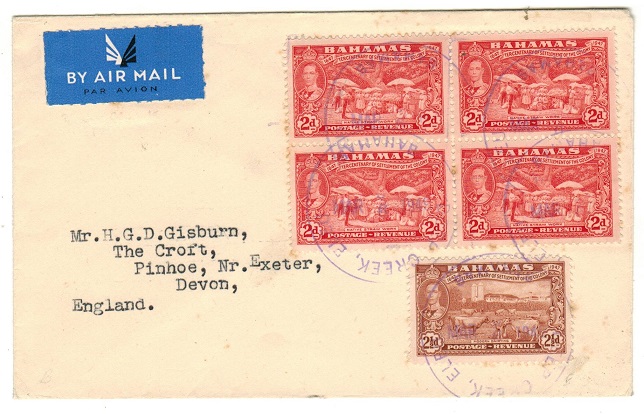 BAHAMAS - 1949 cover to UK used at DEEP CREEK/ELEU.