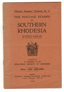 SOUTHERN RHODESIA - The Postage Stamps of Southern Rhodesia official check list (Handbook 13). 