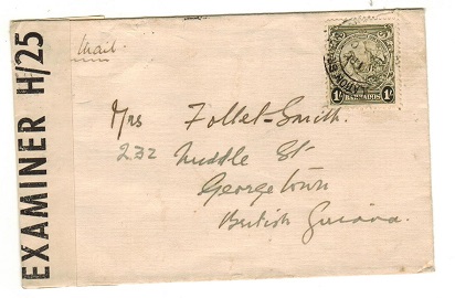 BARBADOS - 1943 1/- rate 