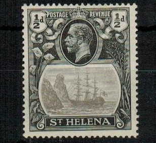 ST.HELENA - 1923 1/2d grey and black mint with DAMAGED VALUE TABLET.  SG 97e.