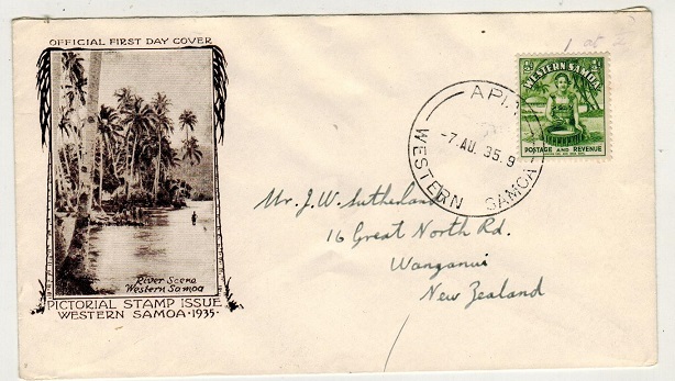 SAMOA - 1935 1/2d 