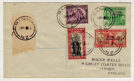 COOK ISLANDS - 1947 registered 