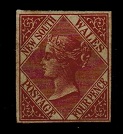 NEW SOUTH WALES - 1867 4d IMPERFORATE PLATE PROOF.