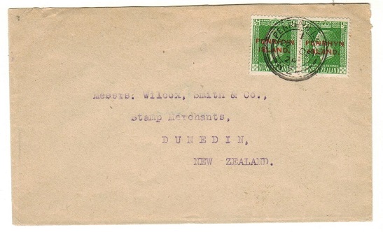 PENRHYN - 1928 1d rate cover to New Zealand.