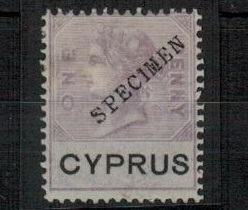 CYPRUS - 1878 1d lilac 