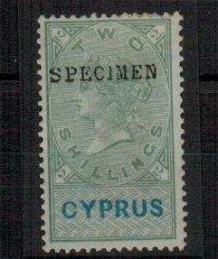 CYPRUS - 1881 2/- green 