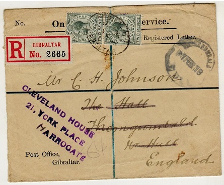 GIBRALTAR - 1918 4d rate 