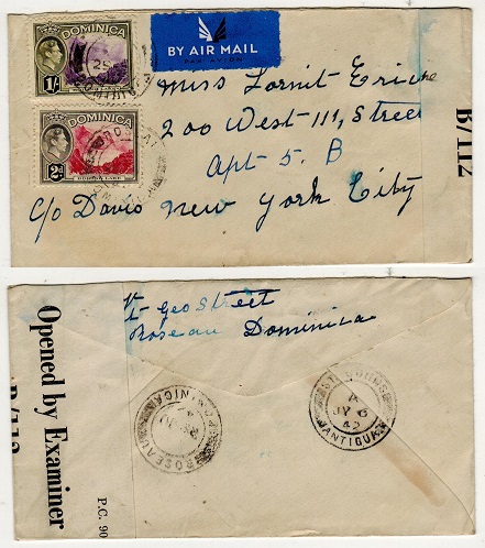 DOMINICA - 1942 1/2d rate 