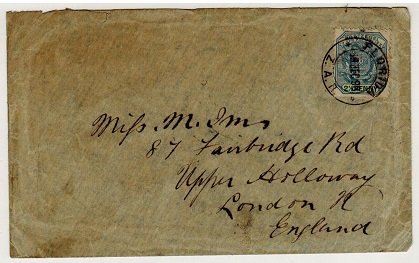 TRANSVAAL - 1899 2 1/2d rate cover to UK used at FLORIDA.