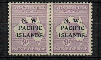 NEW GUINEA - 1915 9d violet mint horizontal 
