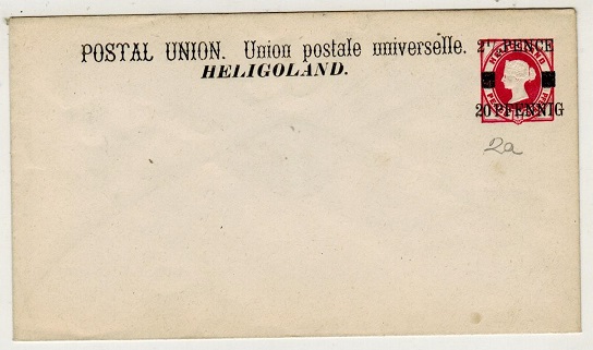 HELIGOLAND - 1879 2 1/2pfg/20pfg on 1 1/2pfg/10pfg PSE unused.  H&G 2.