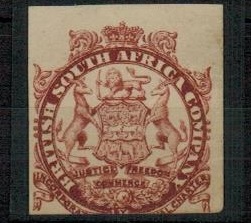 RHODESIA - 1896 imperforate proof of the vignette in brown (SG type 5) trimmed at bottom.