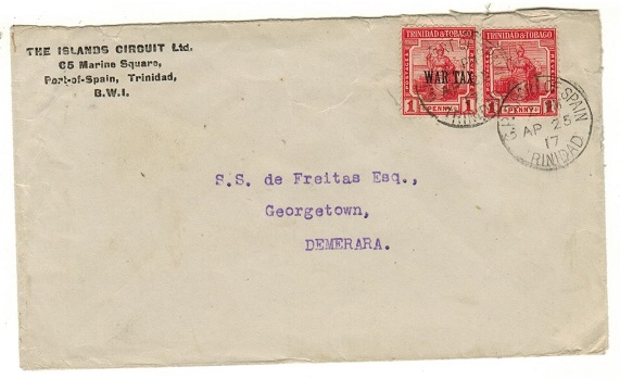 TRINIDAD AND TOBAGO - 1917 1d+1d 