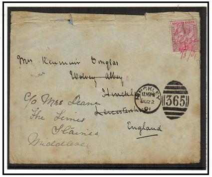 NORTHERN NIGERIA - 1901 1d rate cover to UK with 