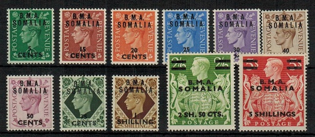 B.O.F.I.C. (Somalia) - 1948 set of 11 fine mint.  SG S10-S20.