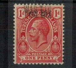 TURKS AND CAICOS IS - 1917 1d red 