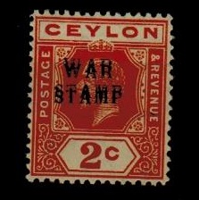 CEYLON - 1918 2c orange 