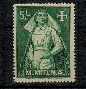 MALTA - 1946 (circa) 5/- green 