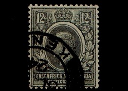 K.U.T. - 1921 12c grey used. A tricky stamp.  SG 69.