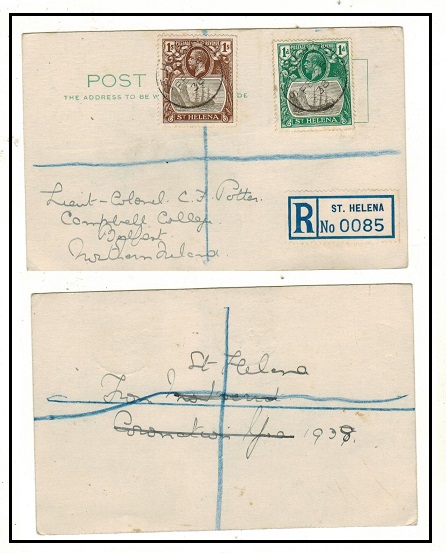 ST.HELENA - 1938 1d and 1/- 