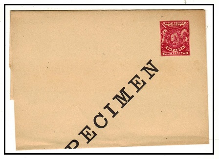BRITISH EAST AFRICA - 1896 1a carmine postal stationery wrapper SPECIMEN.  H&G 4.