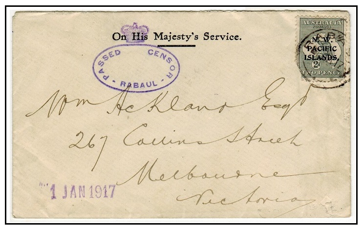 NEW GUINEA (N.W.P.I.) - 1917 2d (fault) rate 