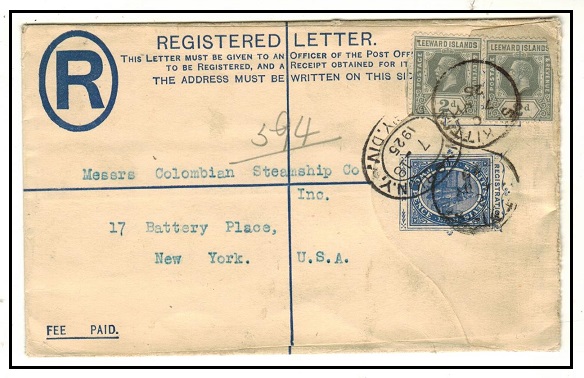 ST.KITTS - 1903 2d ultramarine RPSE uprated to USA.  H&G 1a.