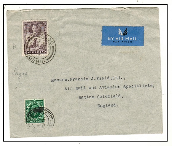 NIGERIA - 1936 first flight cover to UK.