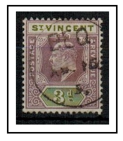 ST.VINCENT - 1902 3d (SG 80) cancelled by 