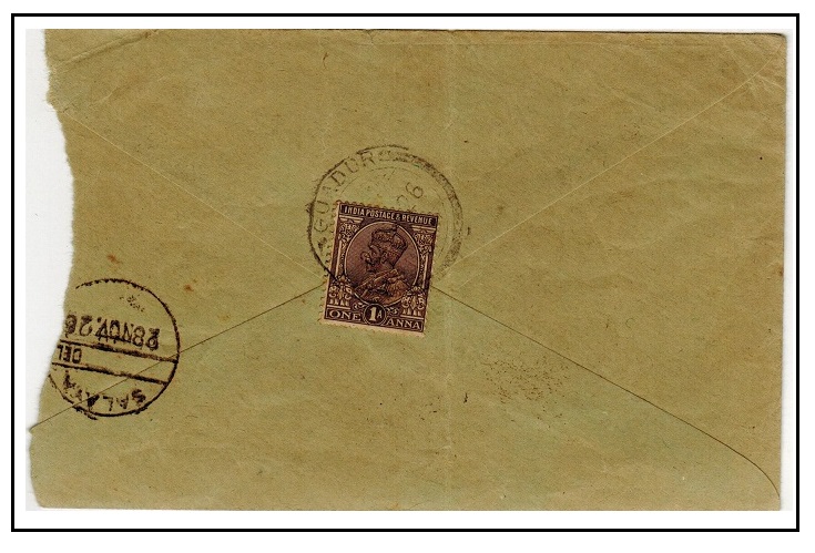 BR.P.O.IN E.A. (Guadur) - 1926 1d rate cover to India  used at GUADUR.
