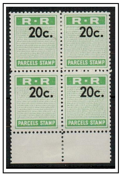 RHODESIA - 1961 20c pale green 