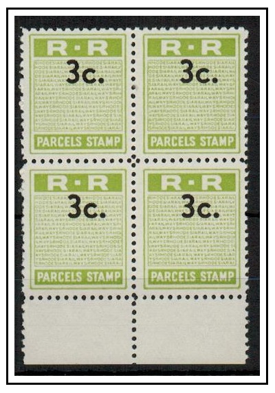 RHODESIA - 1961 3c lime green 