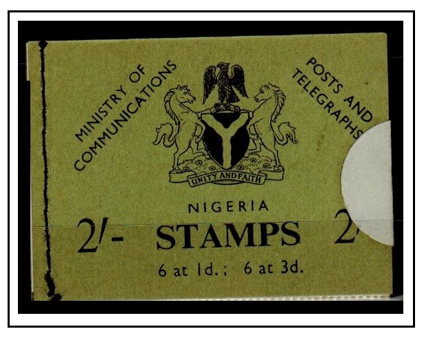 NIGERIA - 1963 2/- black on green BOOKLET.  SG SB10.
