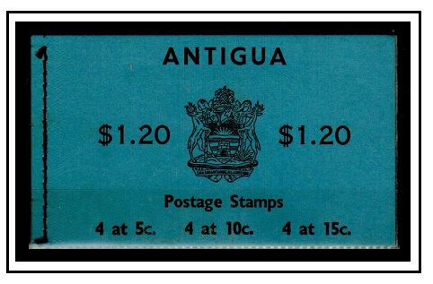 ANTIGUA - 1968 $1.20 black on blue BOOKLET.  SG SB1.
