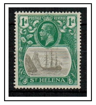 ST.HELENA - 1922 1d grey and green fine mint showing the BROKEN MAST.  SG 98a.
