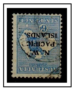 NEW GUINEA - 1915 6d ultramarine used with INVERTED WATERMARK.  SG 78w.