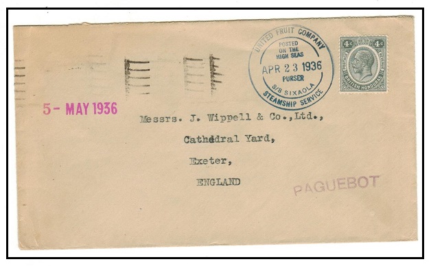 BRITISH HONDURAS - 1936 4c rate 